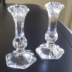 Pair of Crystal Candle Holders